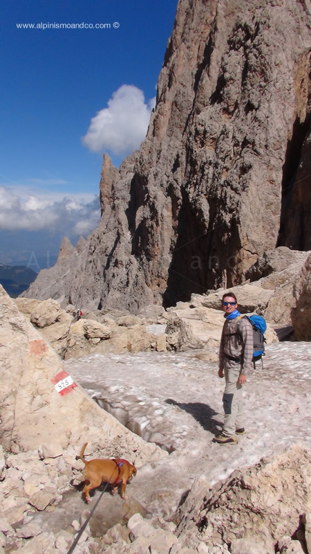 In discesa verso il rifugio VIcenza 2256 m